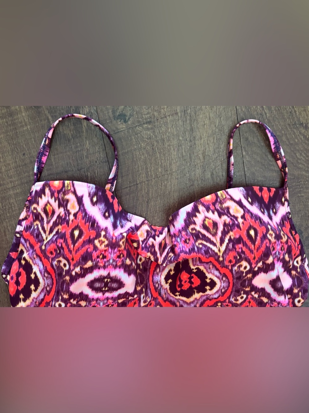 Victoria’s Secret 2 two piece patterned tankini bathing swim suit 34D/medium - Picture 4 of 9